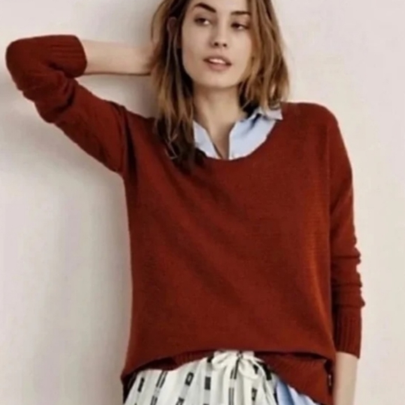 Madewell Chronicle Rust Textured Pullover Sweater size XS - Picture 1 of 11